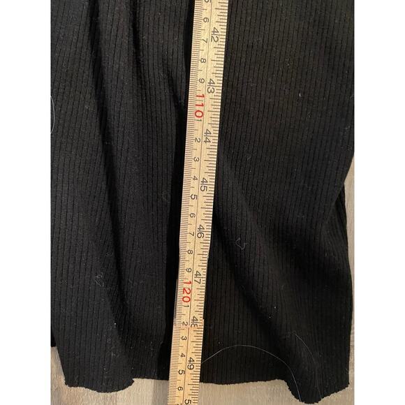 Reformation Edison Dress Black Lace Up Ribbed Long Sleeve size Large - Picture 10 of 12